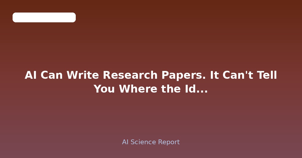 AI Can Write Research Papers. It Can't Tell You Where the Ideas Came From.