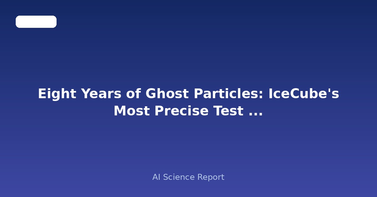 Eight Years of Ghost Particles: IceCube's Most Precise Test of Whether Neutrinos Play by the Rules