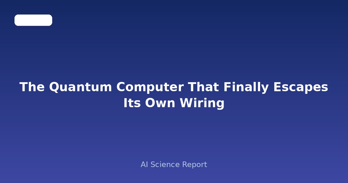 The Quantum Computer That Finally Escapes Its Own Wiring