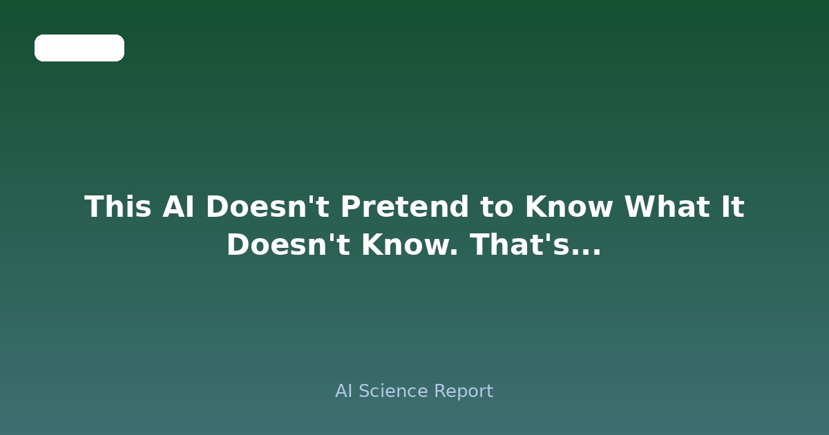This AI Doesn't Pretend to Know What It Doesn't Know. That's What Makes It Useful for Alzheimer's.